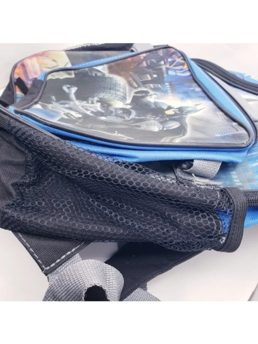 Batman The Dark Knight Rises Backpack Blue & Black With Detachable Lunchbox
